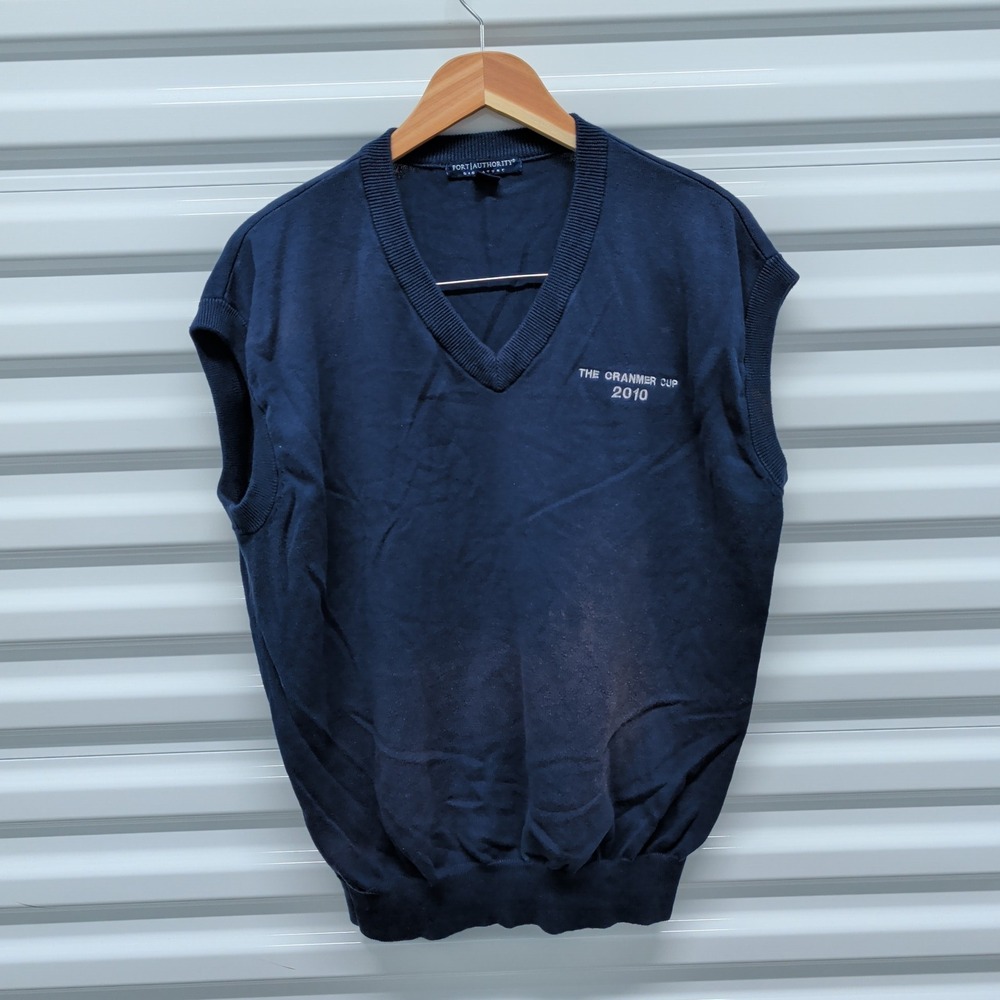 Port Authority‎ Sweater Vest XL Mens Navy Blue V-Neck The Cranmer Cup 2010 Golf
